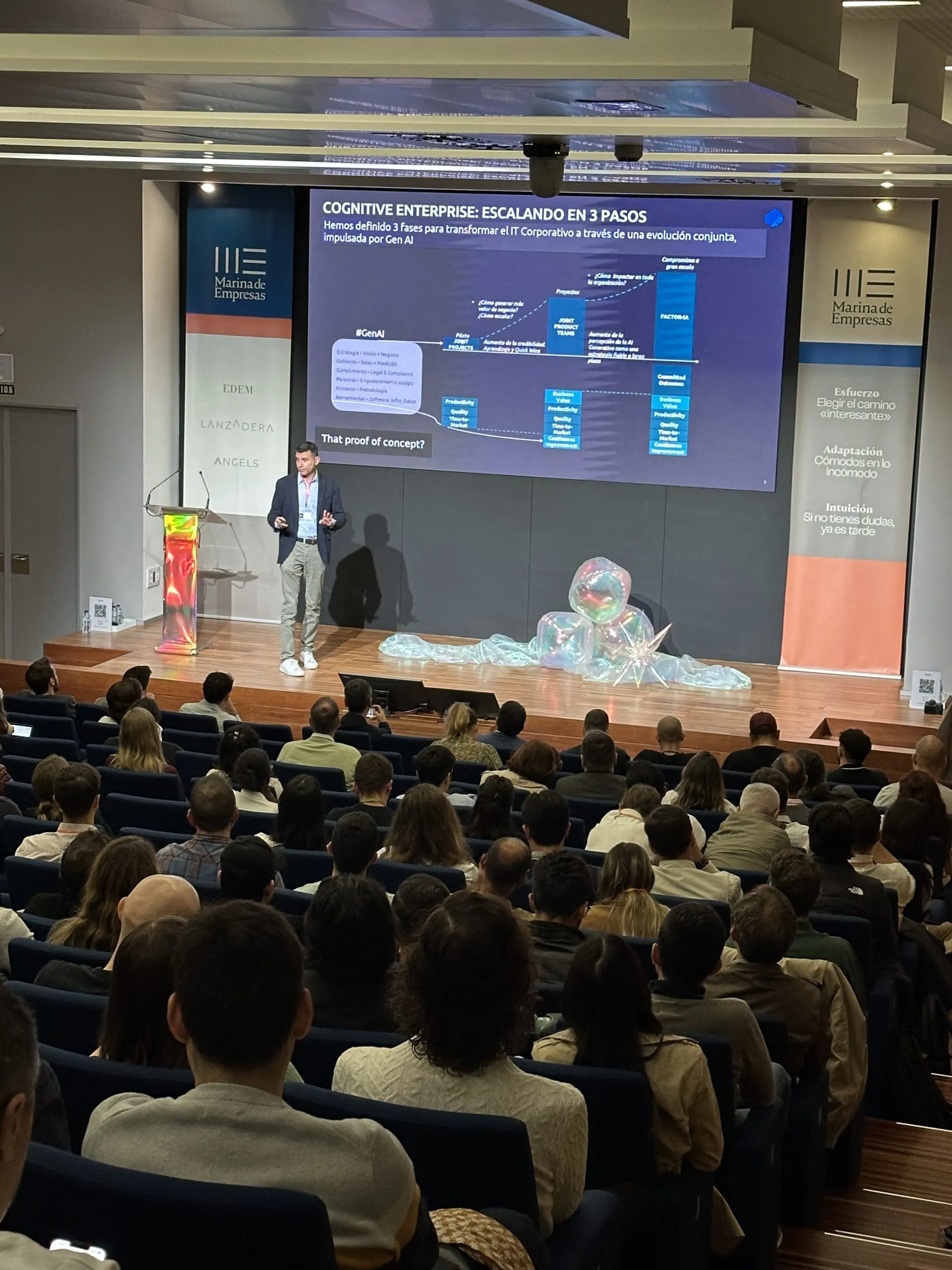 Gen AI Summit 2025 — speaker on stage